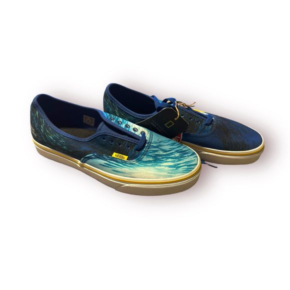 VANS National Geographic Ocean Slip On Sneakers Size 8 - Picture 2 of 8